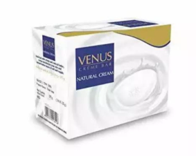 Venus Natural Cream Bar, Enriched with Crème & Natural Butter, 125 g Pack of 3