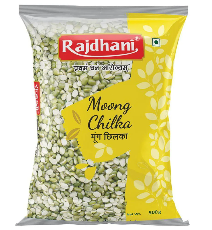 RAJDHANI MOONG DAL CHILKA 500 GM