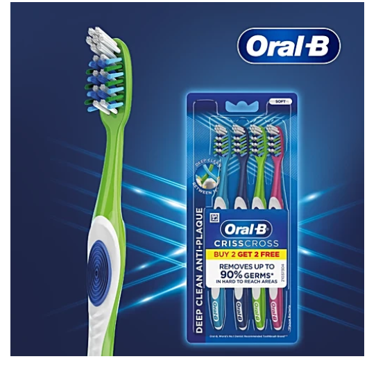 ORAL B T TOOTHBRUSH 4IN ON