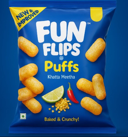 FUN FLIPS PUFFS KHATTA MEETHA 72 GM